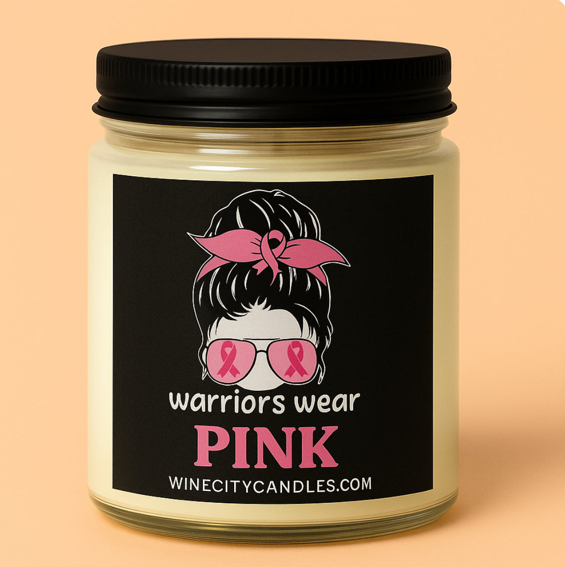 Breast Cancer Awareness Candle