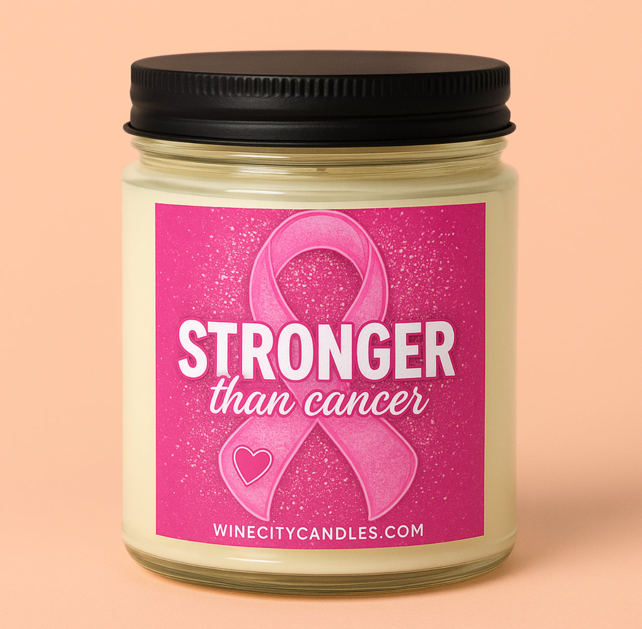Breast Cancer Awareness Candle